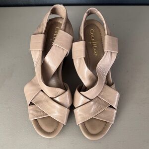 Cole Haan Women's Beige Crisscross Sandals